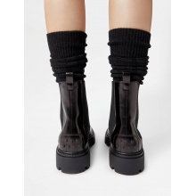 TOD'S官方正品女士真皮切尔西靴厚底增高光面时装靴短靴女鞋靴子