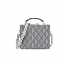 Dior/迪奥箱式手提包男士灰色新款老花商务休闲时尚锁扣潮流男包